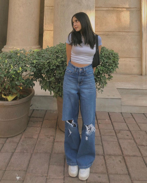 Aesthetic High Waisted Wide Fit Baggy Jeans — image 1