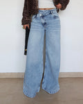 Asymmetric Belt Wide Leg Jeans — image 1