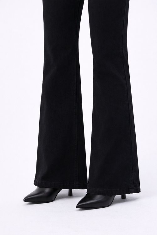 Black Bootcut Flare High Waist Jeans — image 2