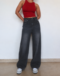 Black Manner Edge Baggy Jeans — image 1