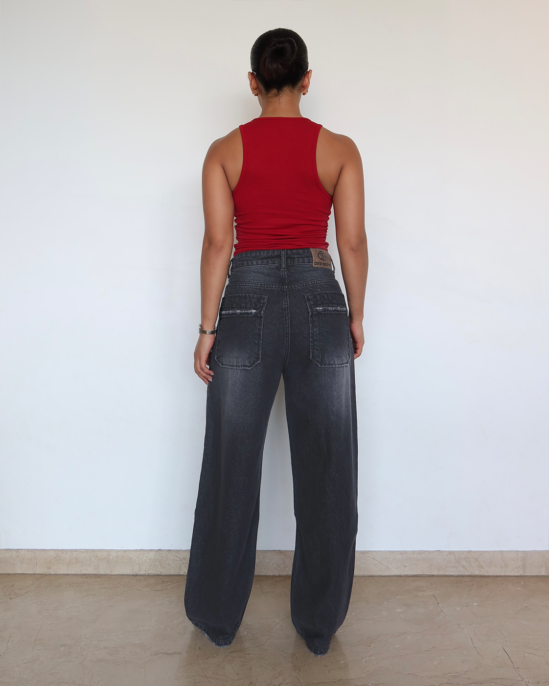 Black Manner Edge Baggy Jeans — image 2