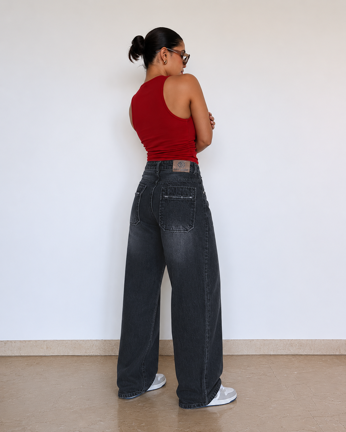 Black Manner Edge Baggy Jeans — image 3
