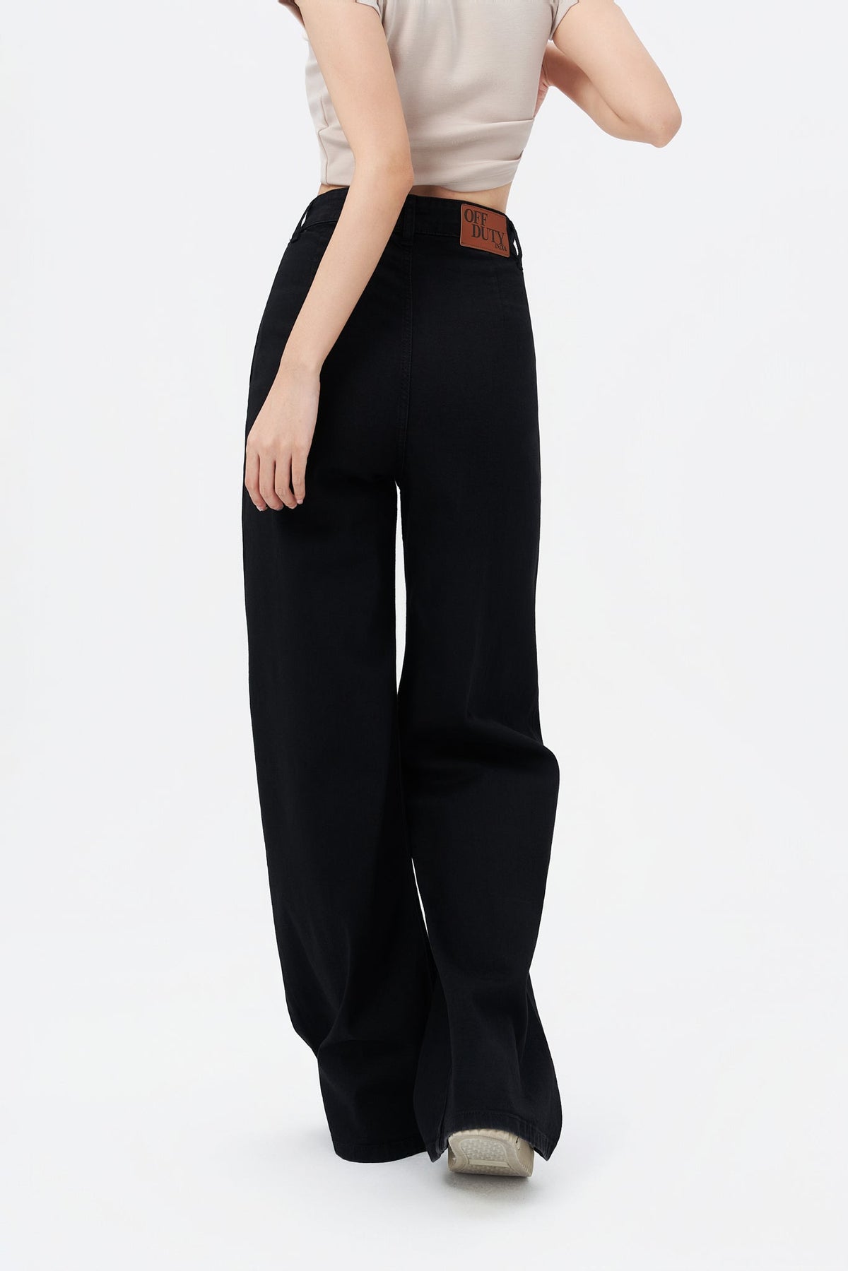 Black Plazo Fall Wide Leg High Rise Jeans — image 5