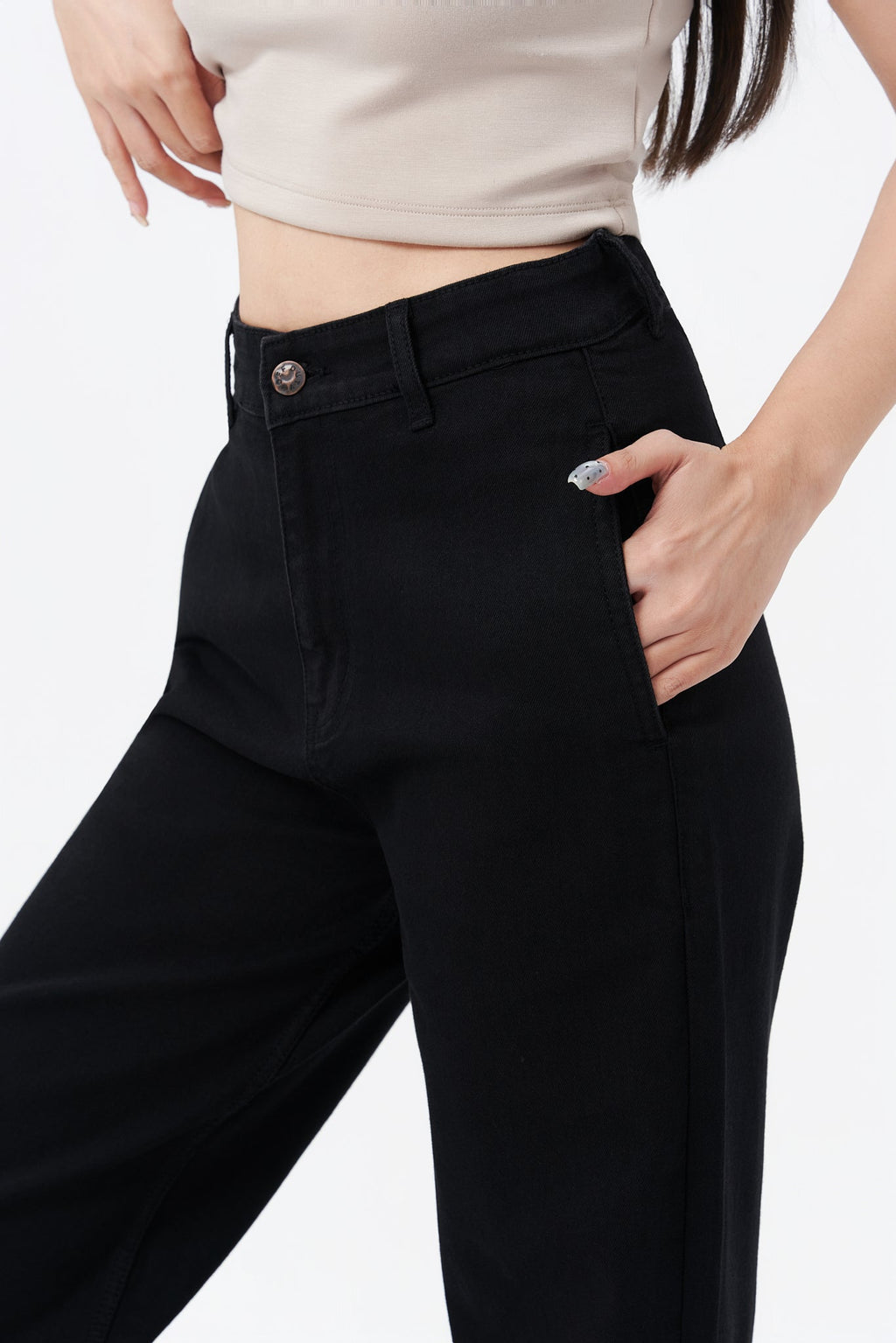 Black Plazo Fall Wide Leg High Rise Jeans — image 6