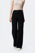 Black Wide Leg High Rise Jeans — image 1