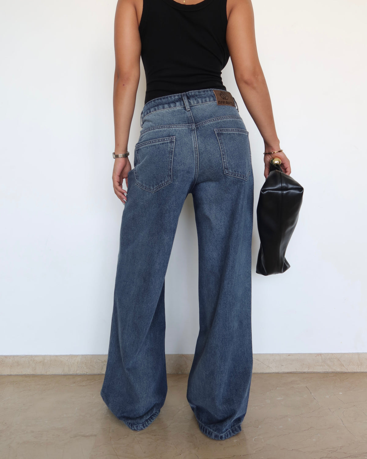 Blue Brushed Wide Leg Jeans — image 5