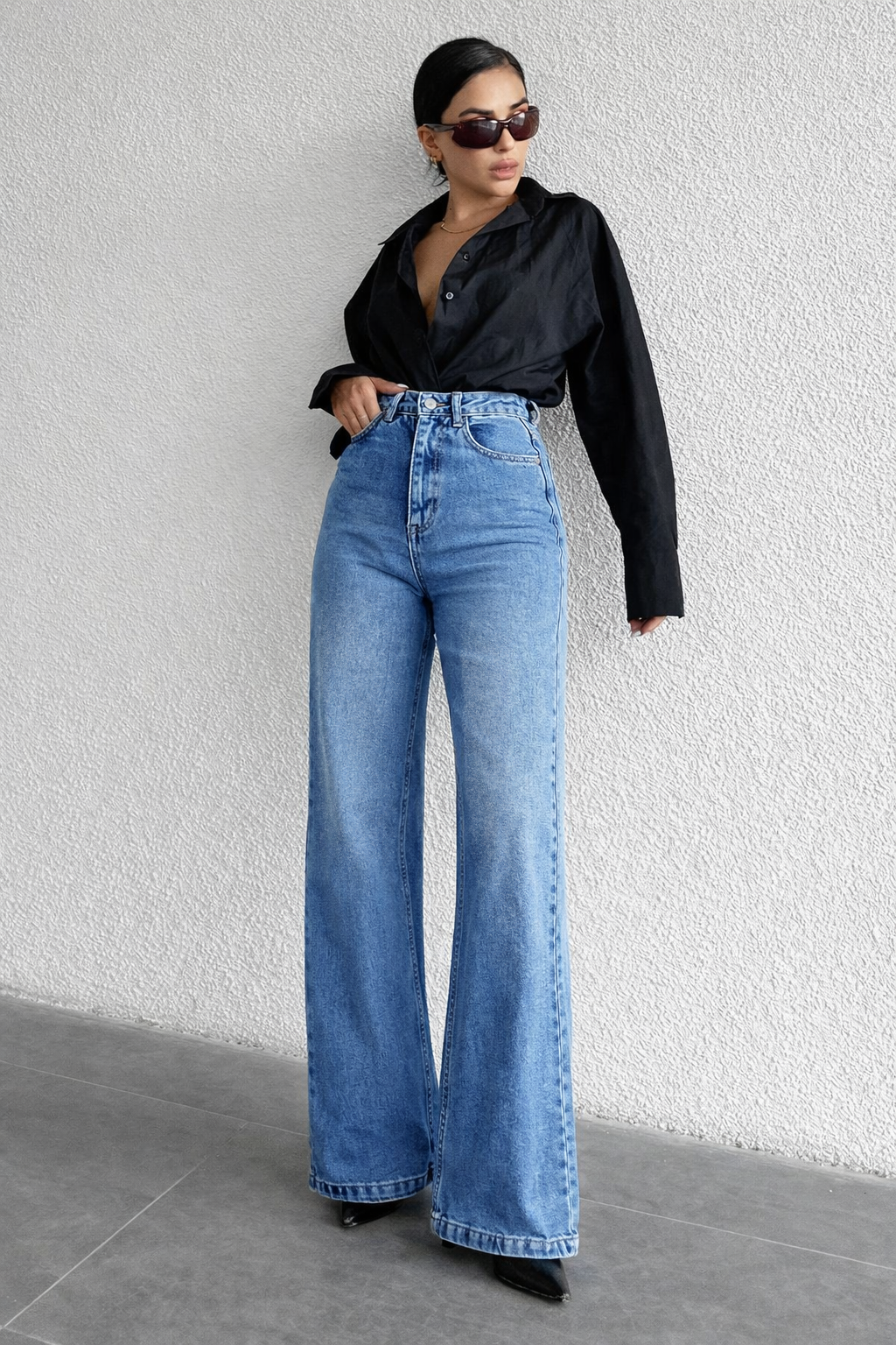 Classic Blue Wide Leg Jeans — image 3