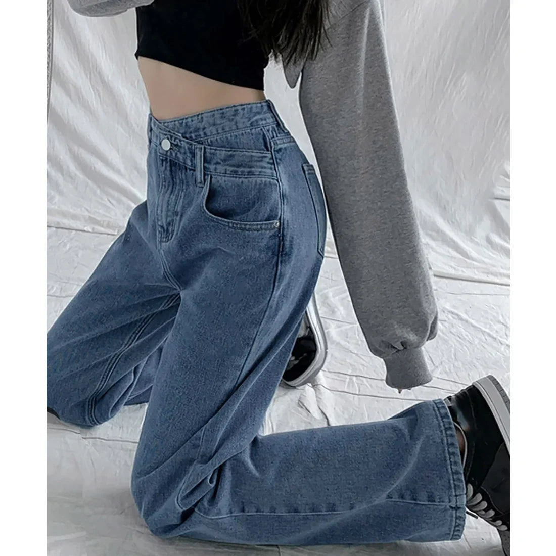 Coastal Blue Cross Belt Straight Fit Jeans — image 5