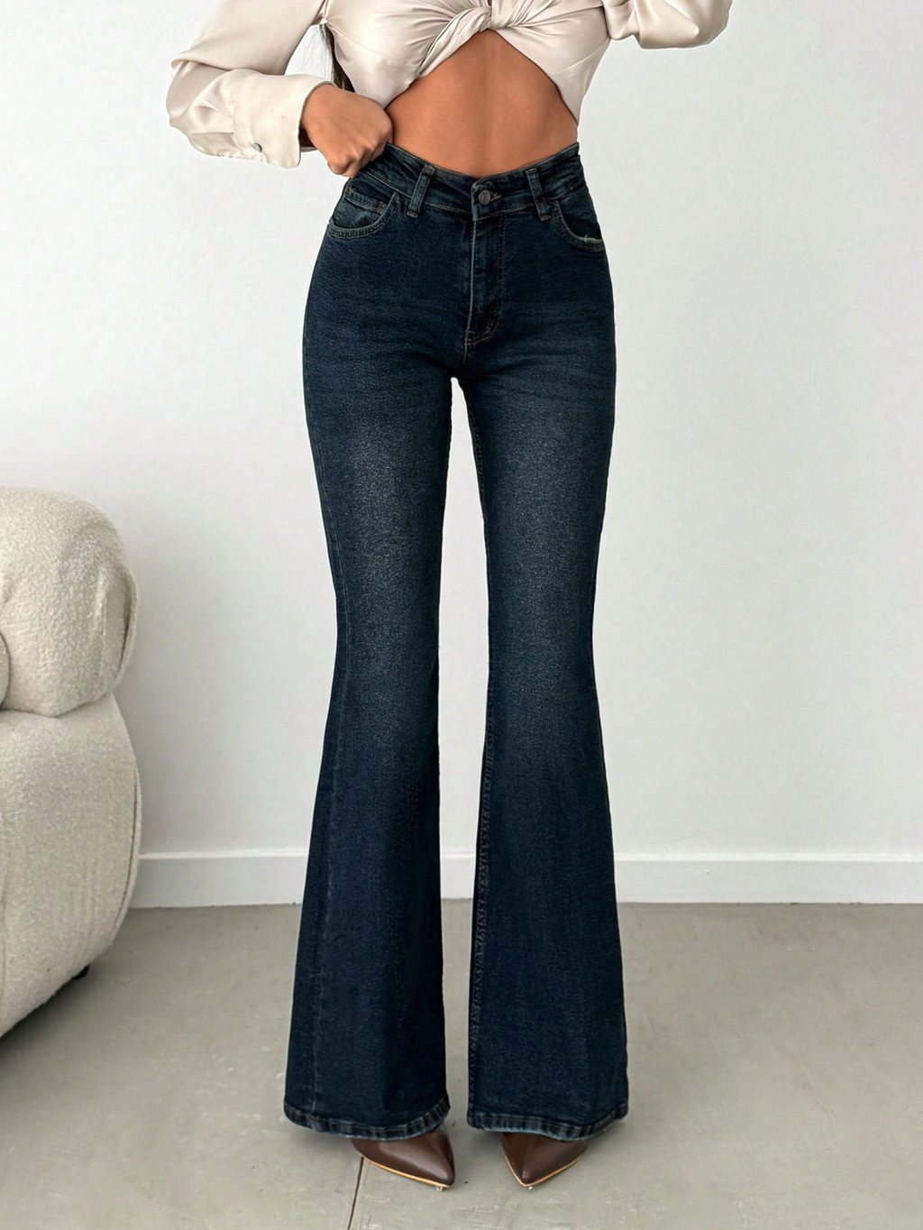 Copper Statement Flare Jeans — image 1
