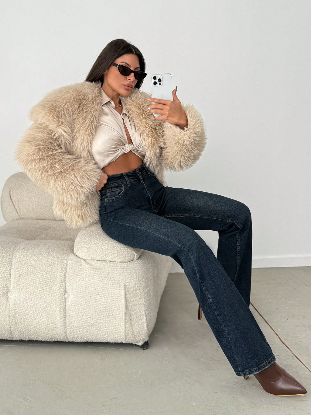 Copper Statement Flare Jeans — image 4