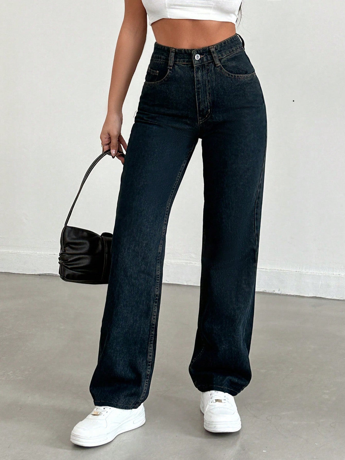 Cosmic Blue Dad Fit Straight Jeans — image 5