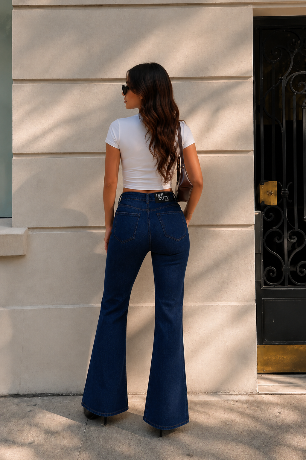 Dark Blue Bootcut Flare Jeans — image 2