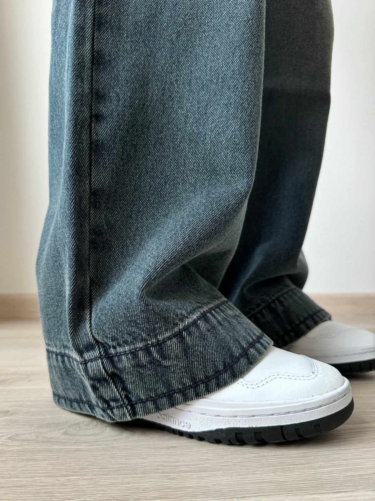 Grunge Edge Double Button High-Waisted Denim — image 5