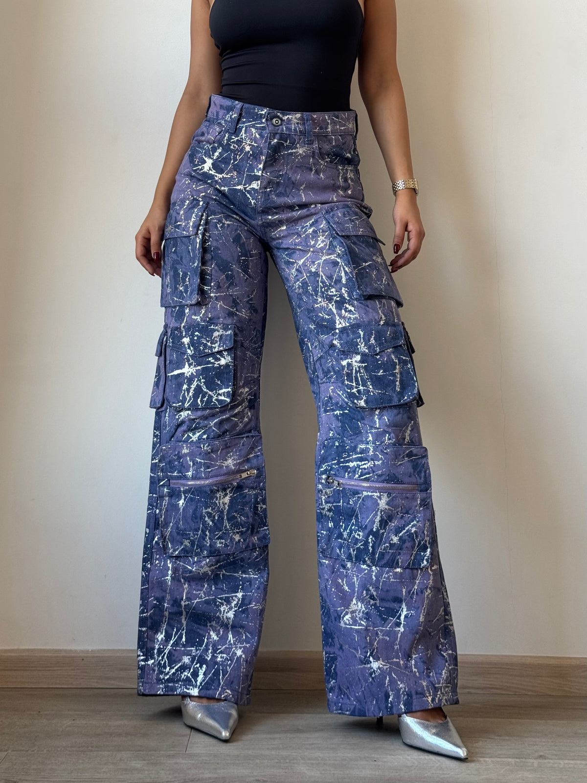 Milan High Street Foil Cargo Denim — image 6