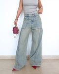 Muted Blue Baggy Wide Leg Jeans — image 1