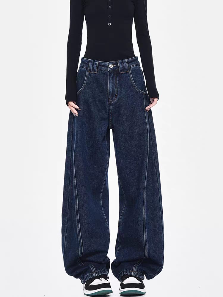 Night River Pannel Baggy Japan Fit Jeans — image 1