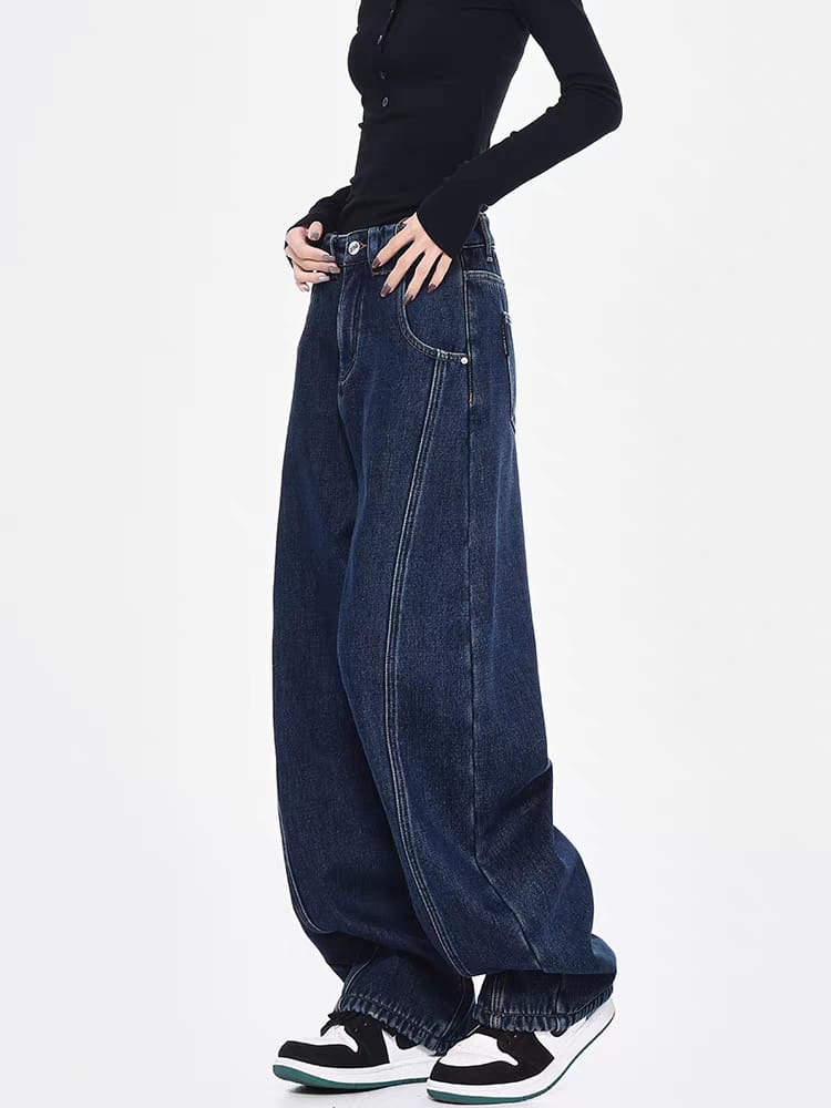 Night River Pannel Baggy Japan Fit Jeans — image 3