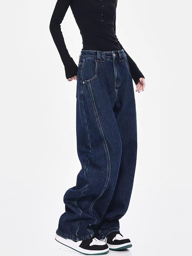 Night River Pannel Baggy Japan Fit Jeans — image 4
