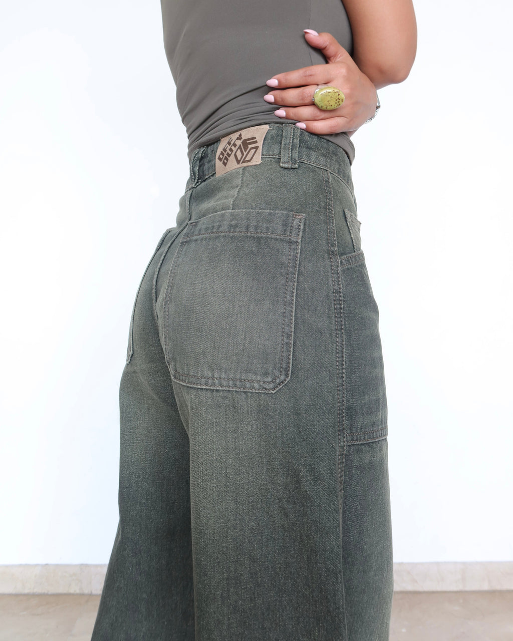 Olive Edit Baggy Wide Leg Jeans — image 3
