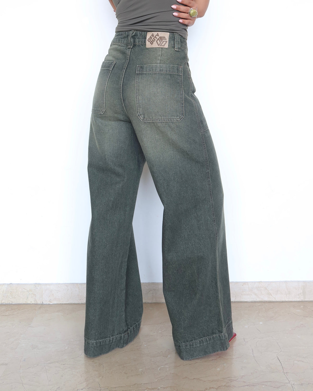 Olive Edit Baggy Wide Leg Jeans — image 6