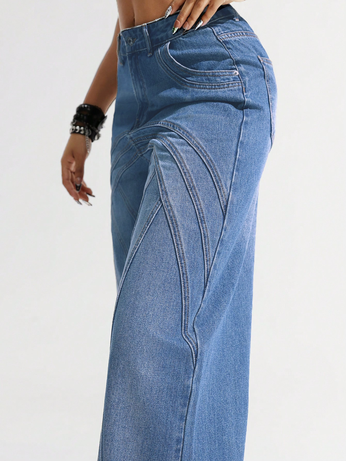 Pannel Play Wide Leg Jeans — image 5