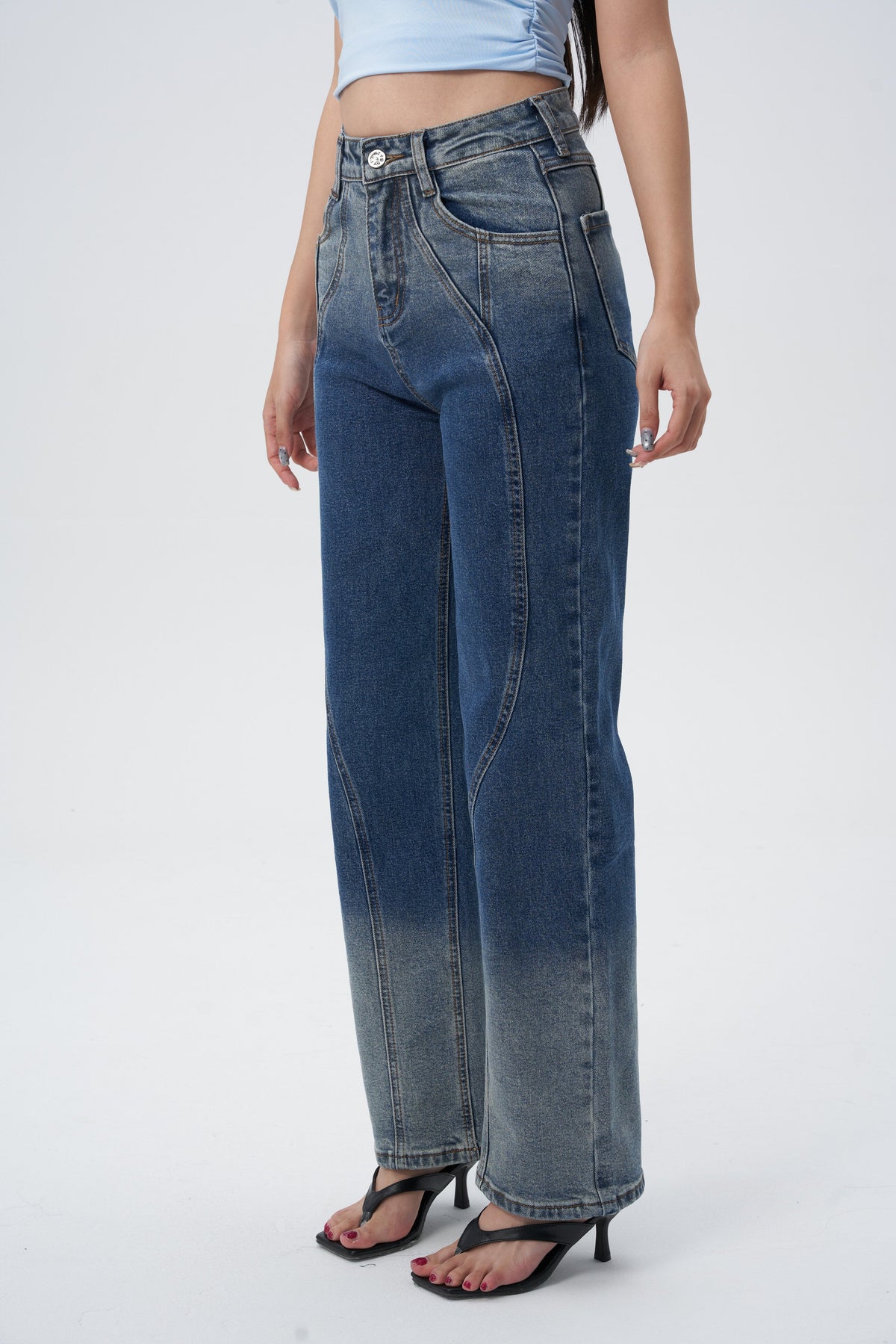 Shadow Indigo Ombre Straight Jeans — image 2