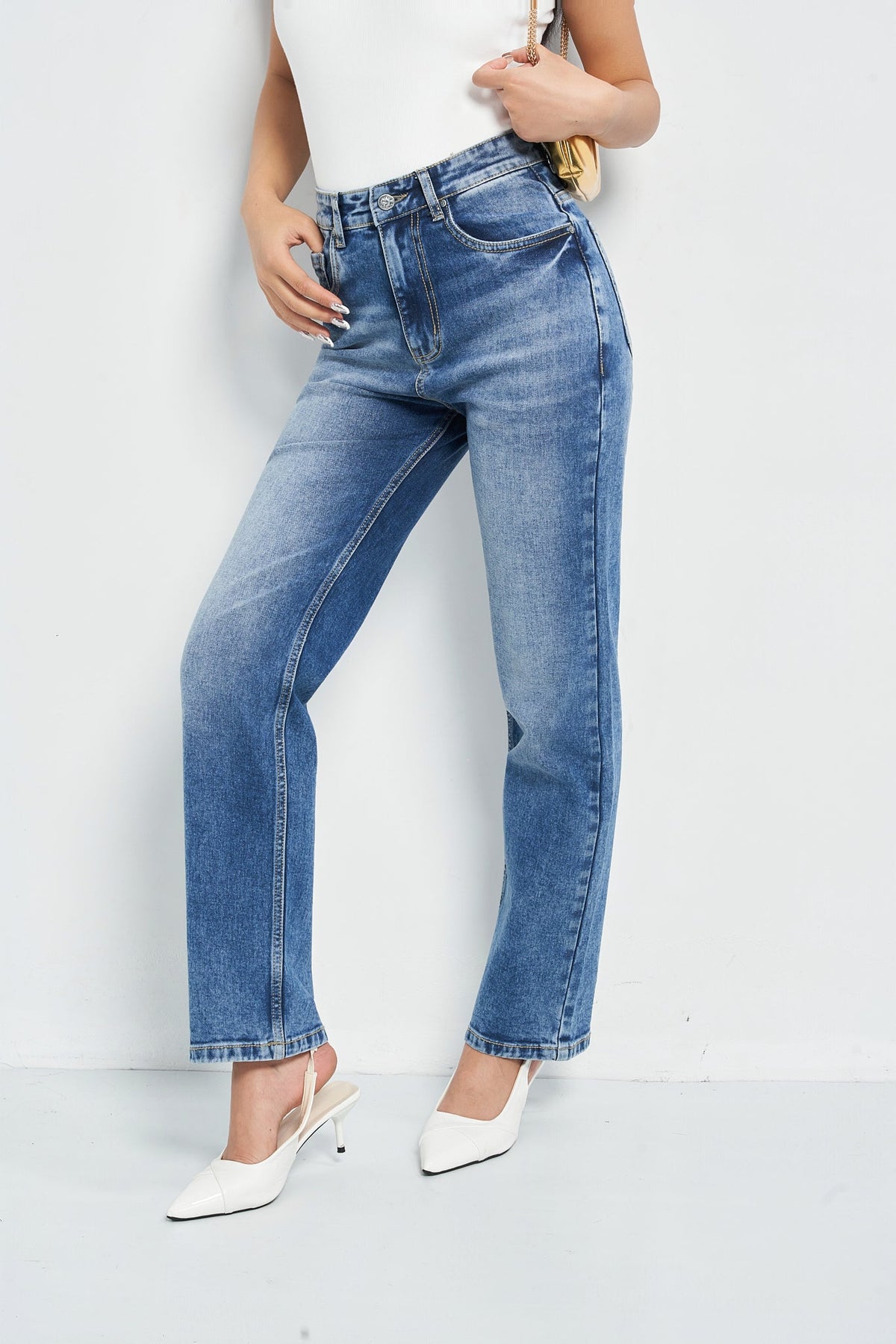 Sleek Tailored Straight Fit Jeans — image 2