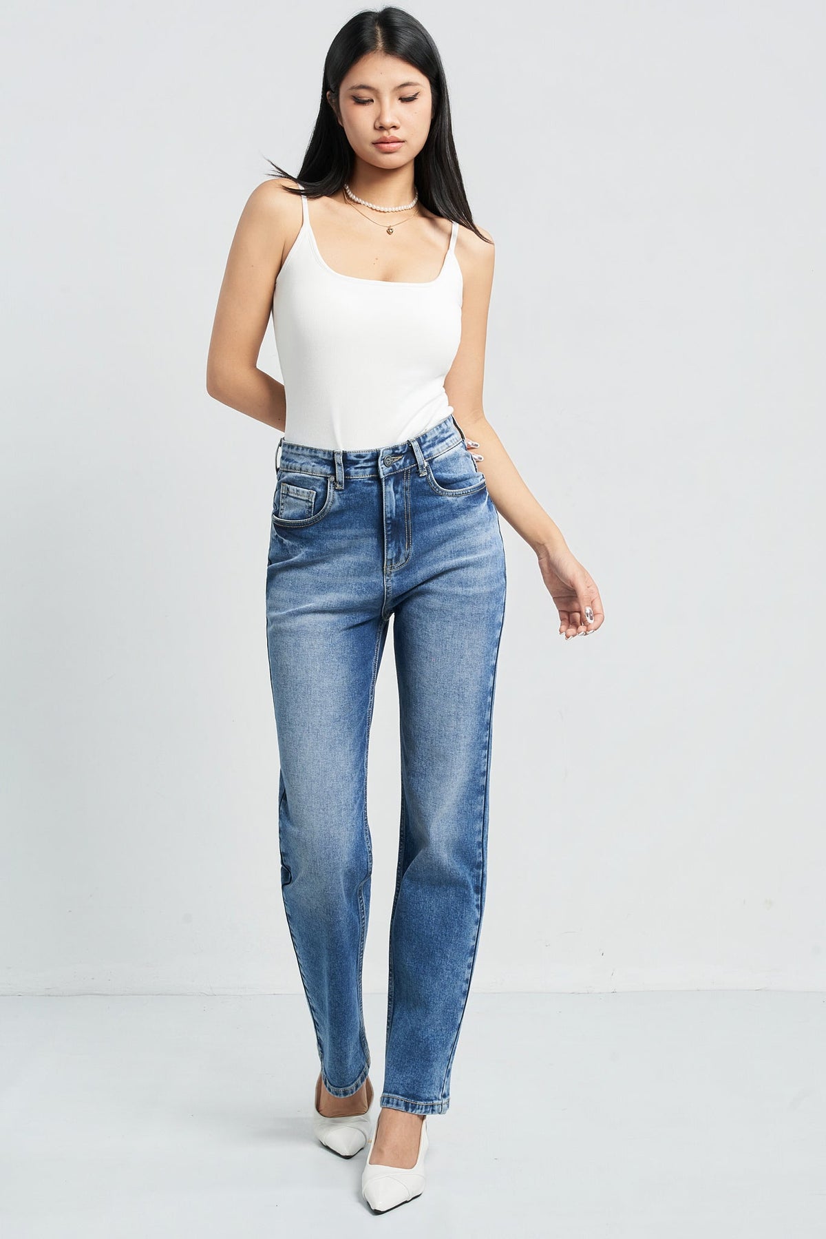 Sleek Tailored Straight Fit Jeans — image 6
