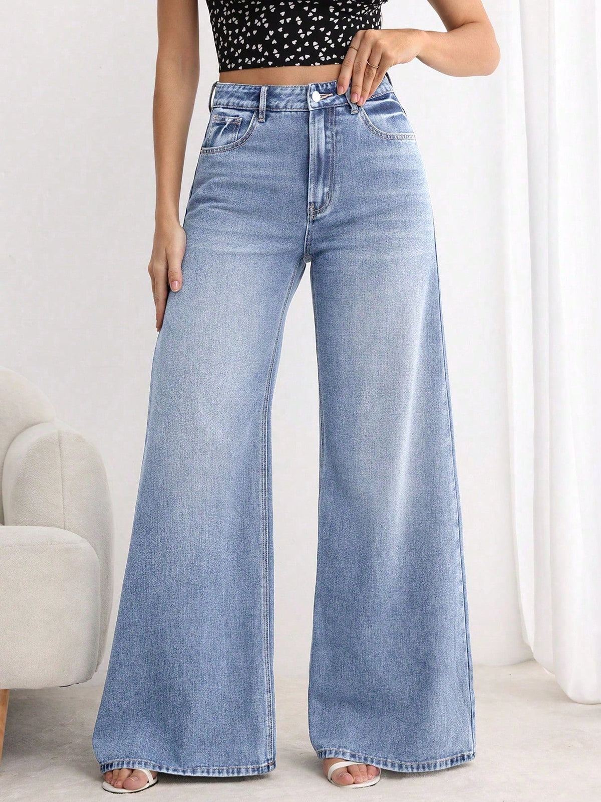 Sweet Static Extra Wide Leg Jeans — image 1