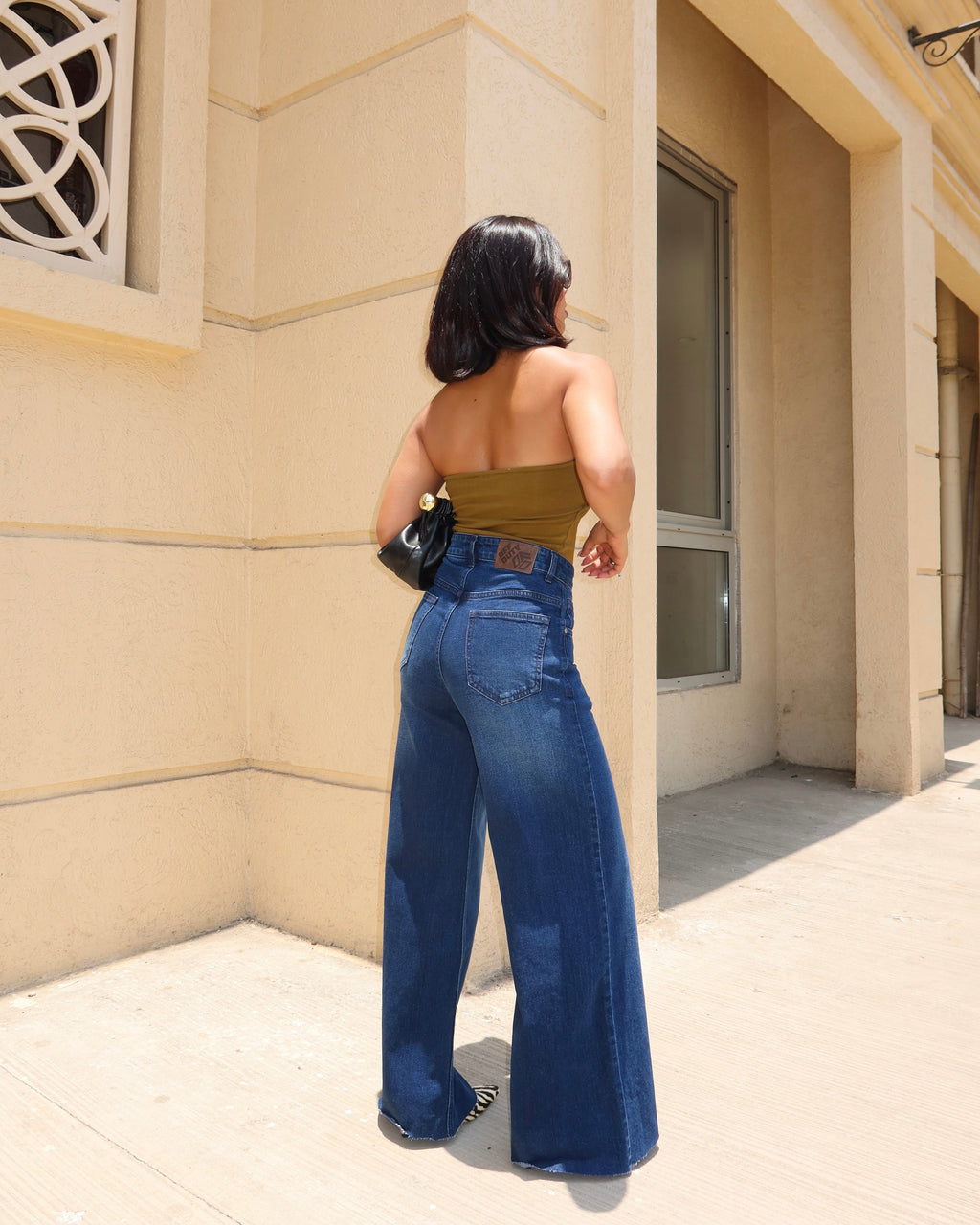Twilight Blue Raw Hem Wide Leg Jeans — image 4