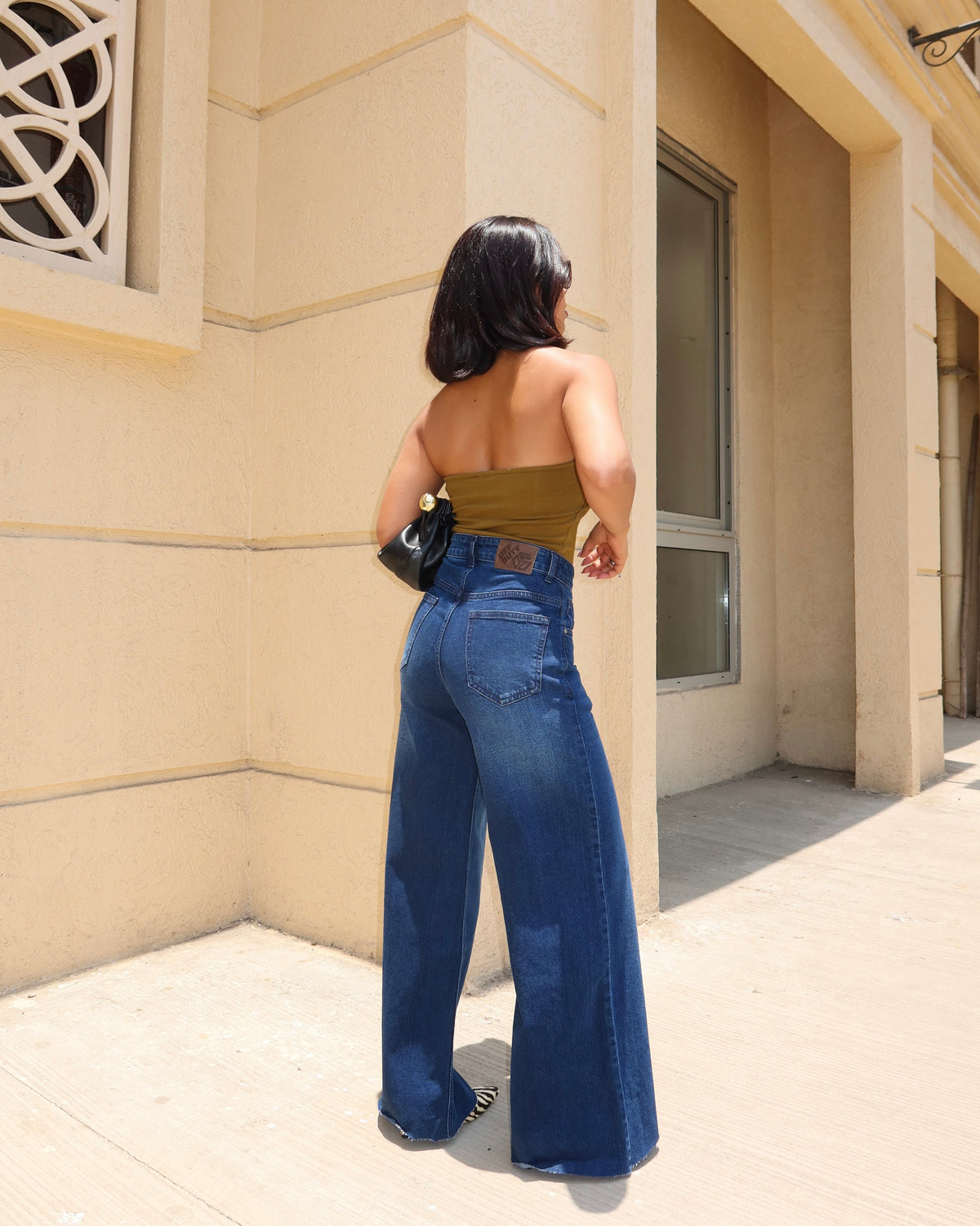 Twilight Blue Raw Hem Wide Leg Jeans — image 4