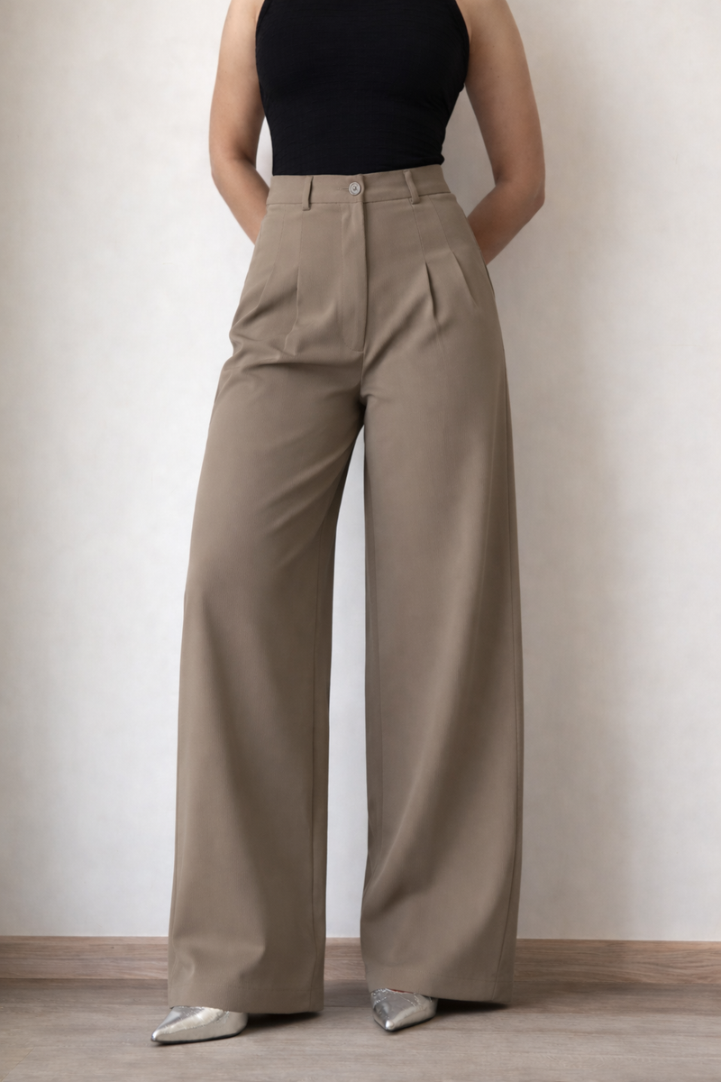 Ultimate Flow Wide Leg Pants in Sand — front view