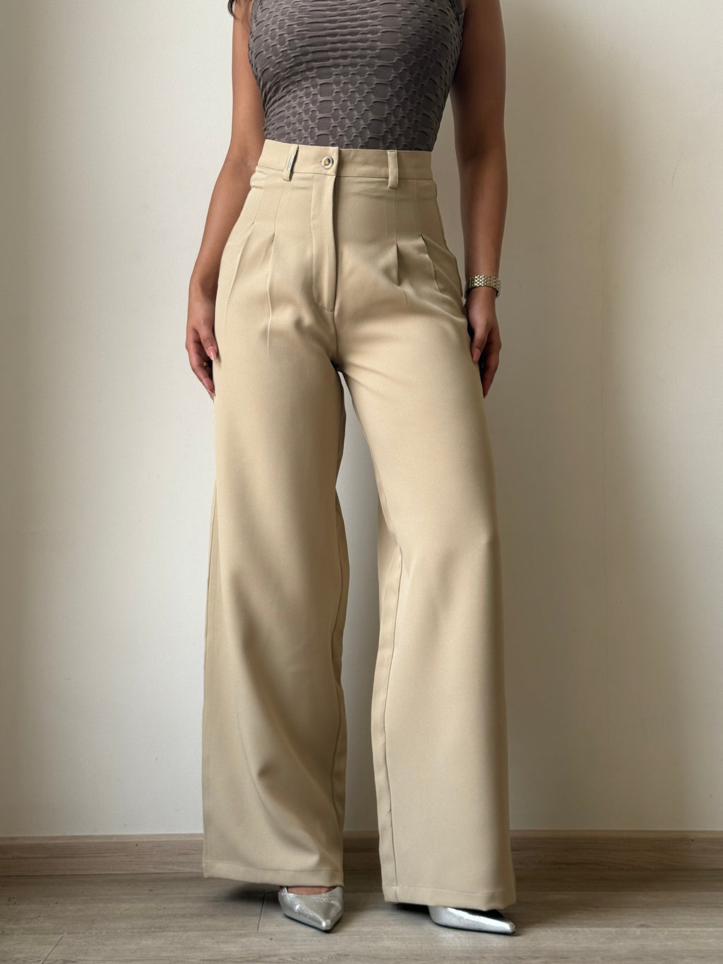 Ultimate Flow Wide Leg Pants in Clay — full-length view