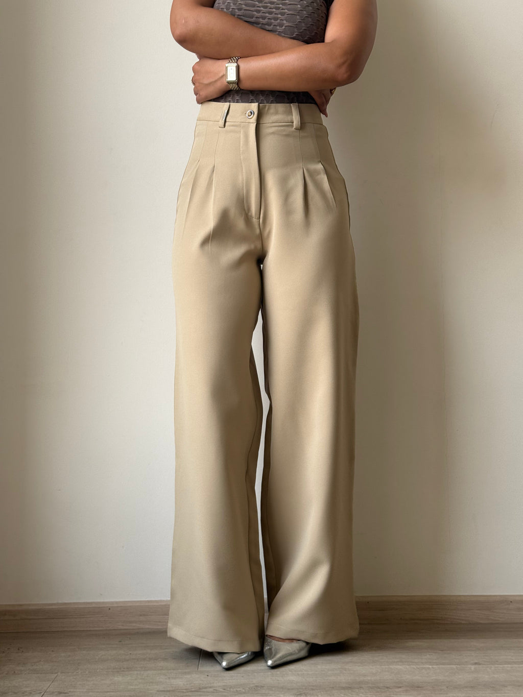 Ultimate Flow Wide Leg Pants in Clay — front view